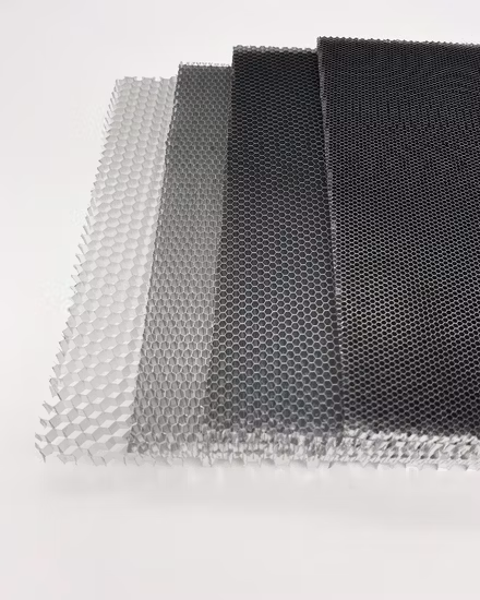 Núcleo de nido de abeja de microaluminio con recubrimiento en polvo