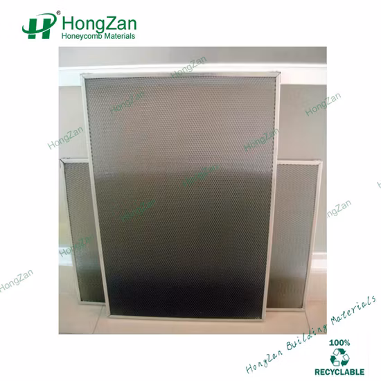 Núcleo de nido de abeja de aluminio con sistema de ventilación para ventana de guía de ondas